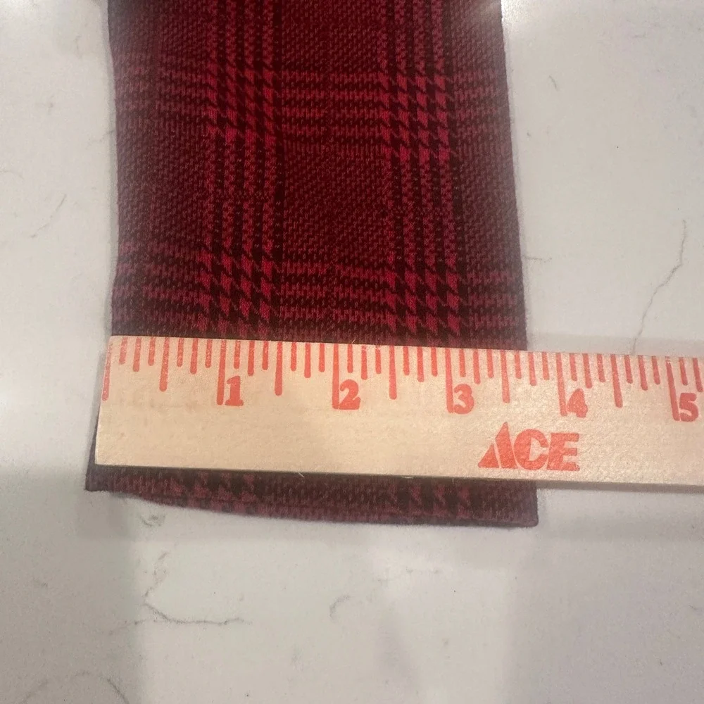 Art Class Girls Red Black Plaid Leggings Size M 7/8 Glen Check Stretch Pants